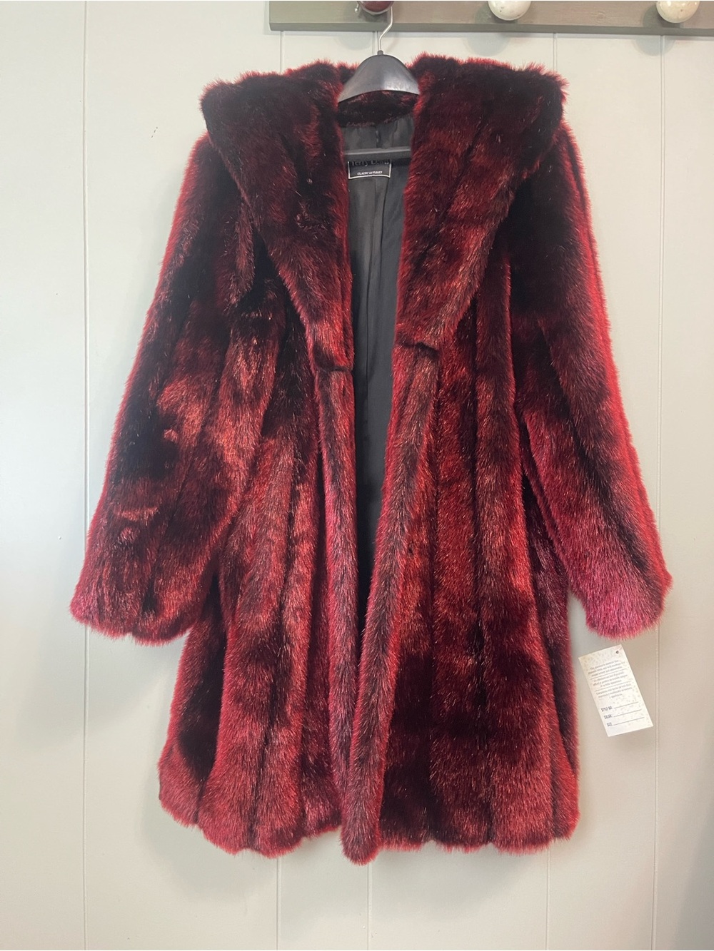 Terry Lewis Classic Luxuries Faux Fur full  Coat New sz Large